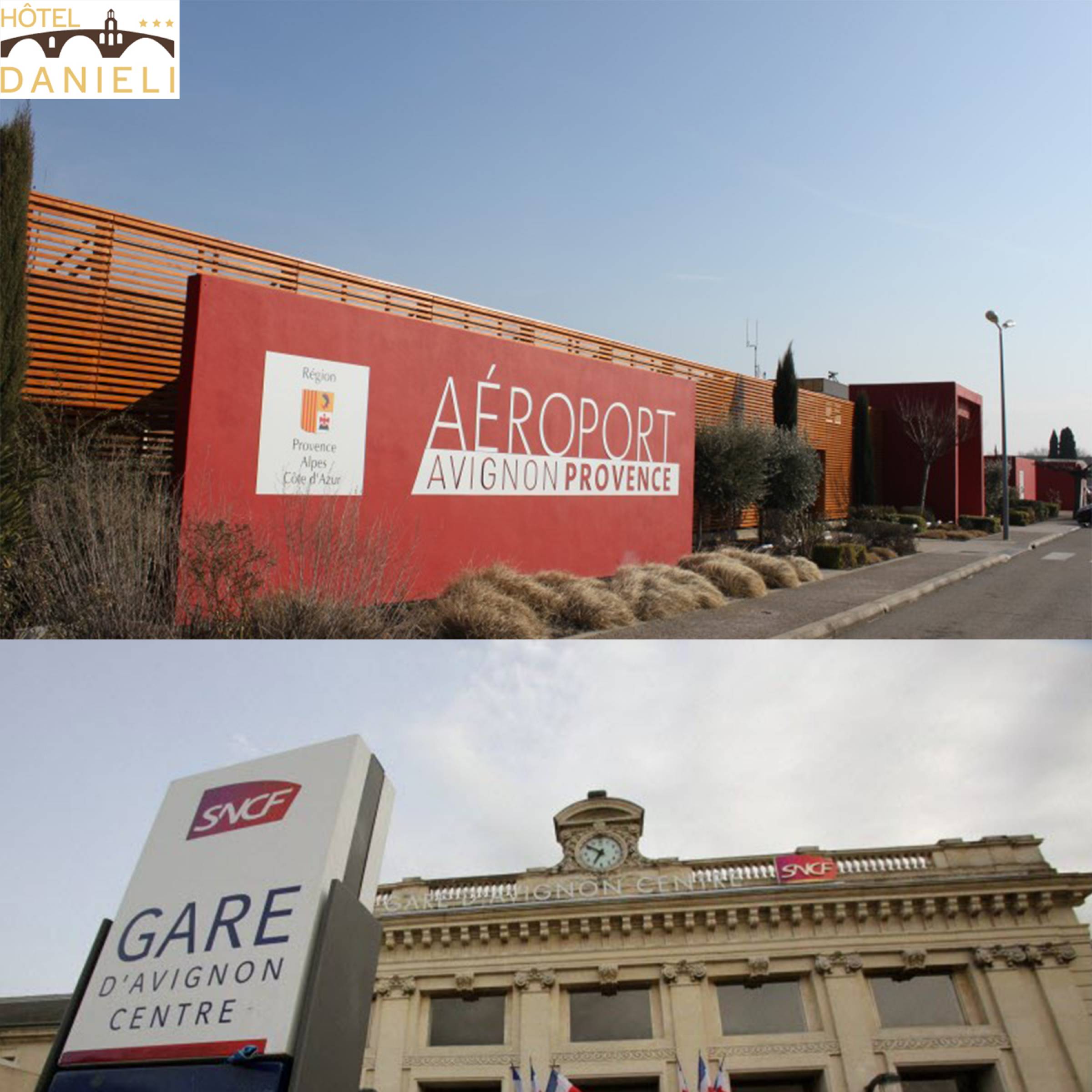 Gares et aéroport d'Avignon 